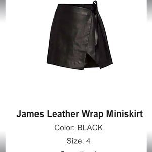Brand new, tags on! Rag and bone leather wrap skirt. Sizes 6 and 4 available